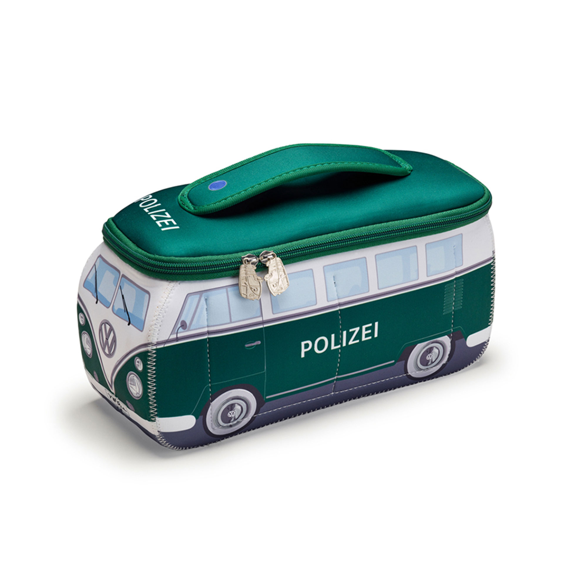 Volkswagen Kulturtasche Bulli Polizeiauto Kulturbeutel grün 1H1087317