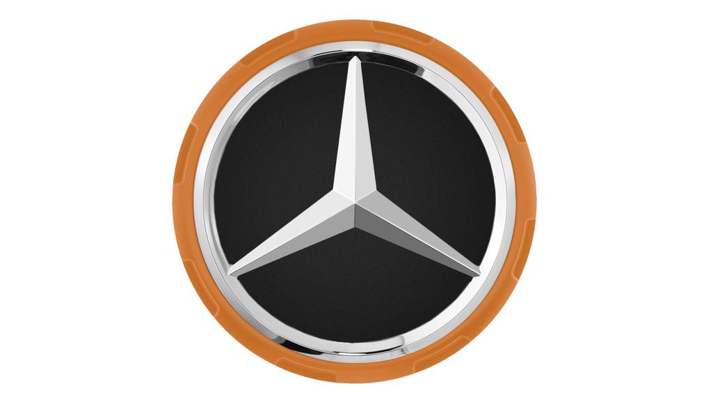 Mercedes-AMG Radnabenabdeckung Zentralverschlussdesign orange
