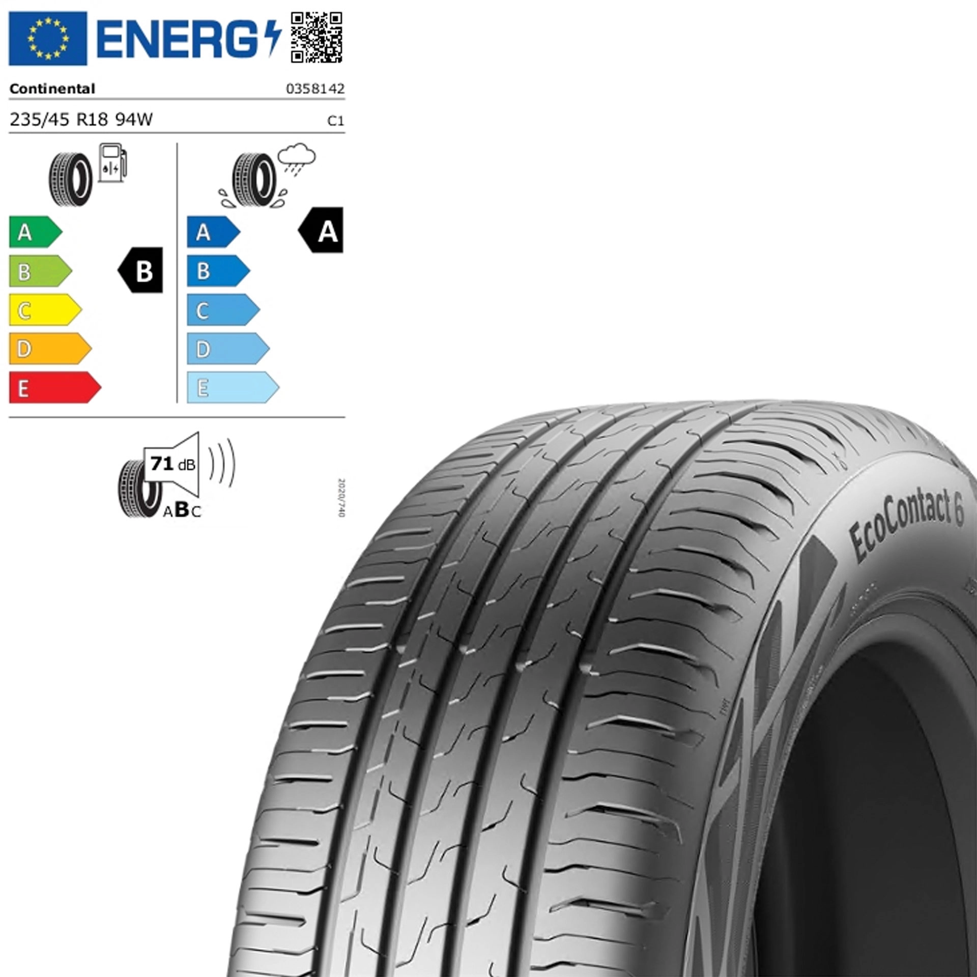 235/45 R18 94W Continental ContiEcoContact 6 Seal Sommerreifen ZTS233458WCE61