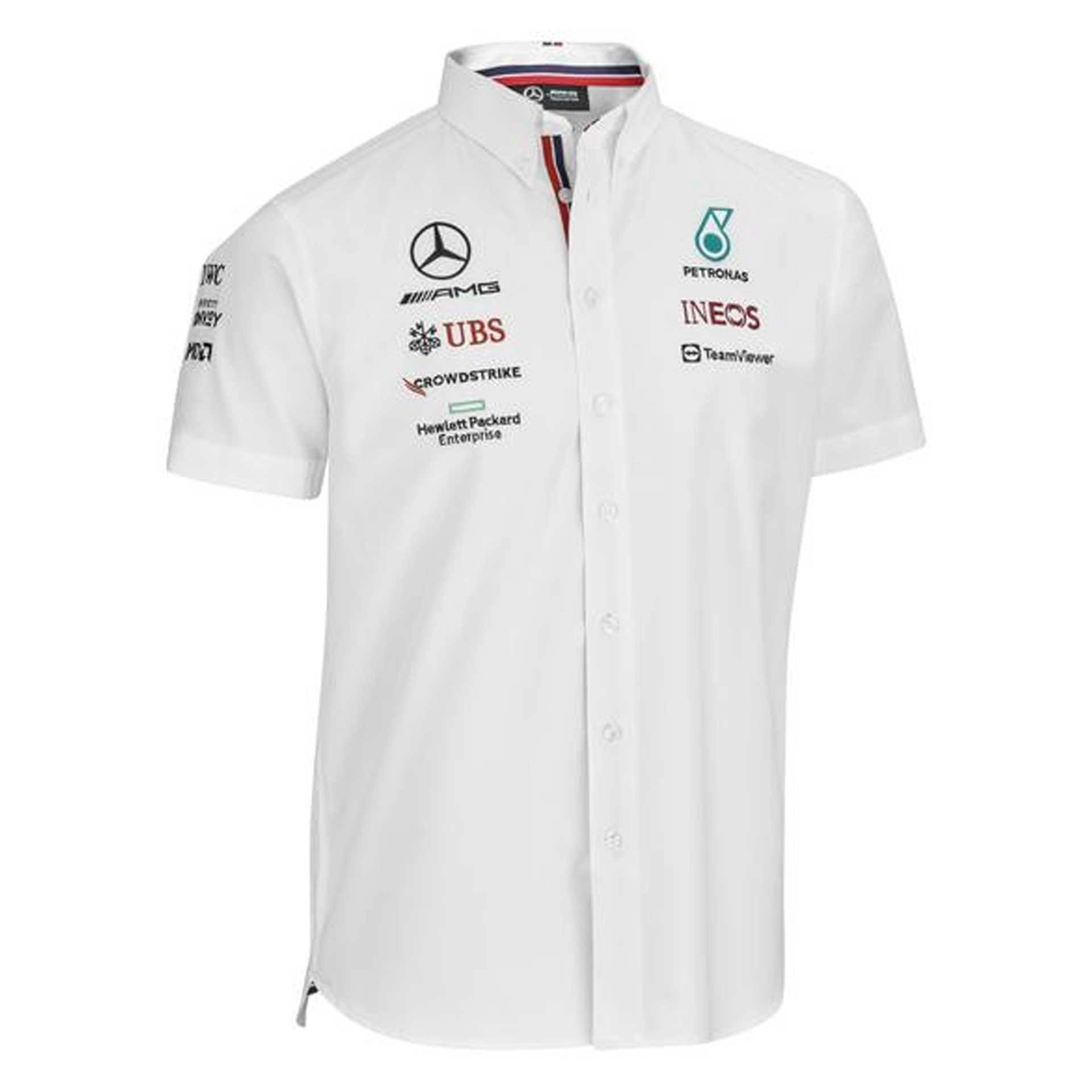 Mercedes-AMG Hemd Herren kurzarm weiss Petronas Motorsport-Collection Größe XS B67997720