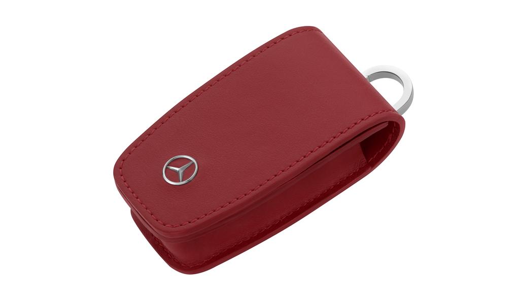 Mercedes-Benz Schlüsseletui Rindleder rot