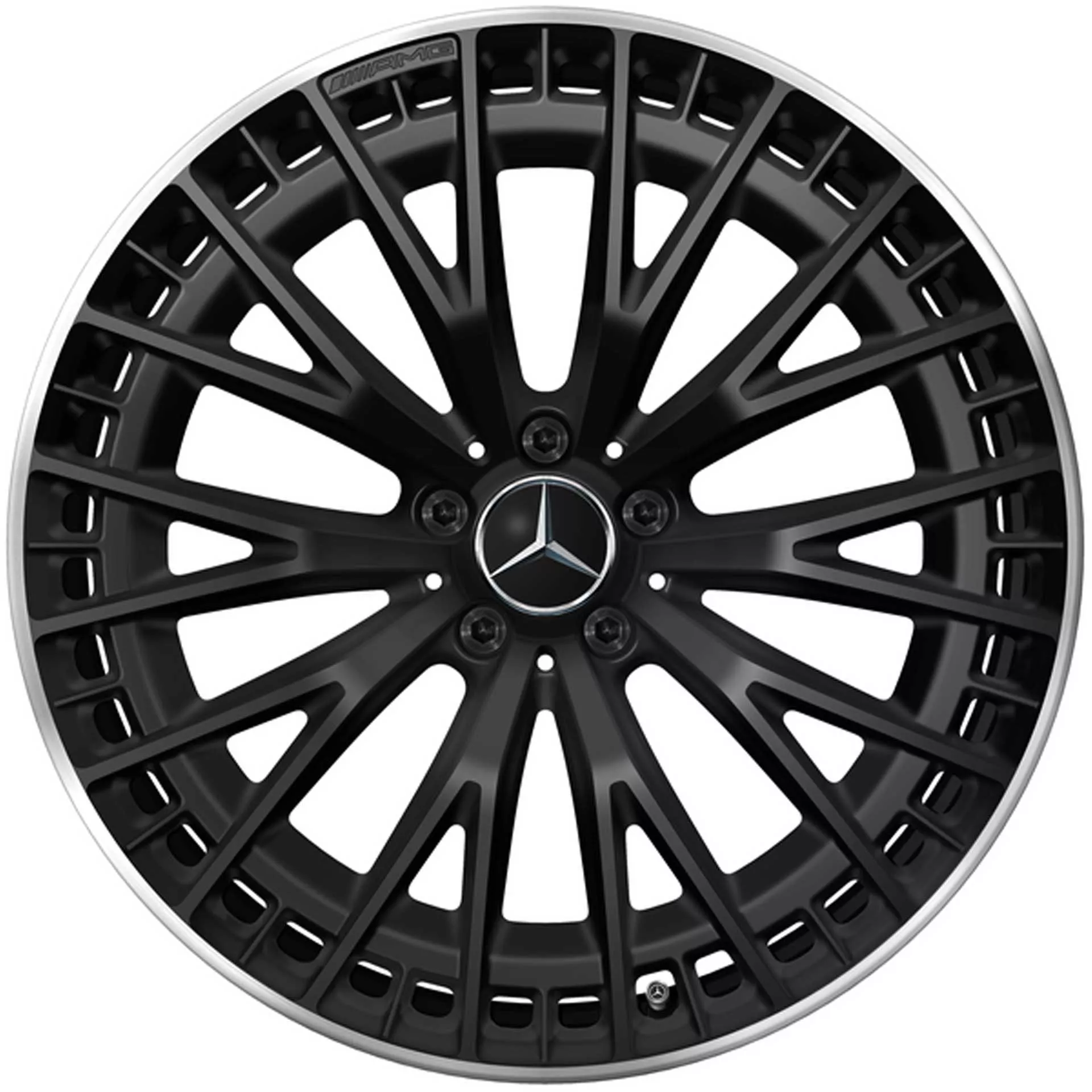 Mercedes-AMG Vielspeichen-Rad 21 Zoll Leichtmetallfelge EQE schwarz Felgenhorn glanzgedreht A29540130007X71