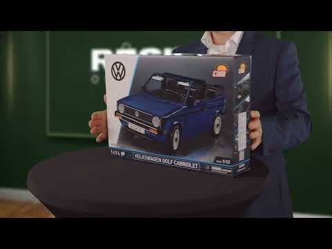 Volkswagen Klemmbausteinset Golf 1 Cabrio 1:12 blau 3B1099320B287