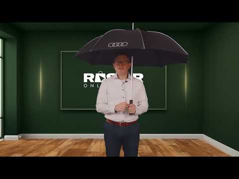 Audi Stockschirm groß schwarz/silber 3122200100 Audi Stockschirm groß schwarz/silber 3122200100